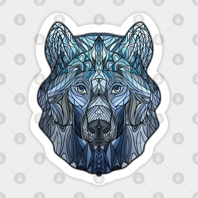 Wolf King Sticker by MikaelJenei